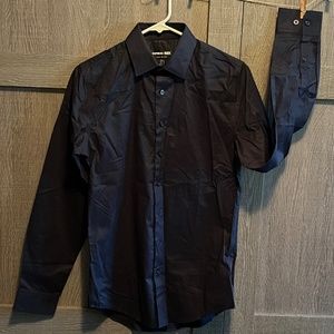 Express 1MX Dress shirt, black, XS mens, cotton